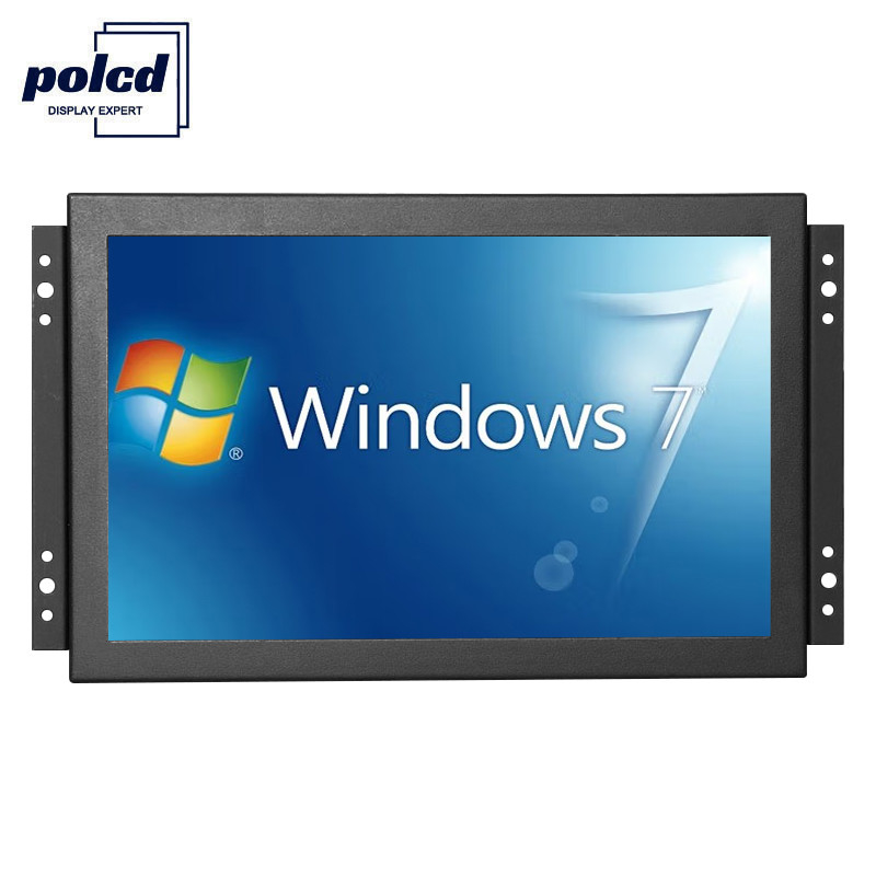 Cadre ouvert industriel d'affichage à cristaux liquides d'ordinateur de VGA de moniteur tactile capacitif de 10 pouces de Polcd