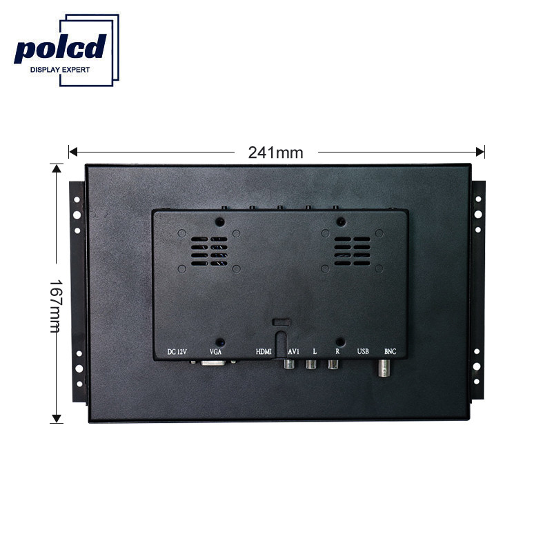 Polcd moniteur fait sur commande de cadre ouvert d'affichage à LED d'affichage à cristaux liquides VGA de 10,4 pouces pour industriel