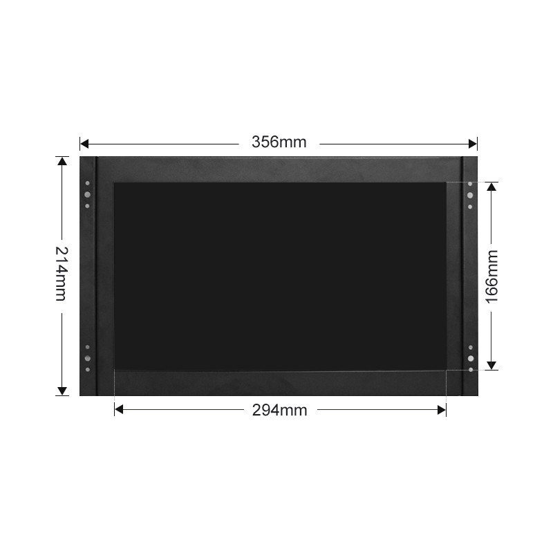 Polcd 13,3 pouces boîtier en métal moniteur LCD industriel à cadre ouvert écran tactile VGA HDMI
