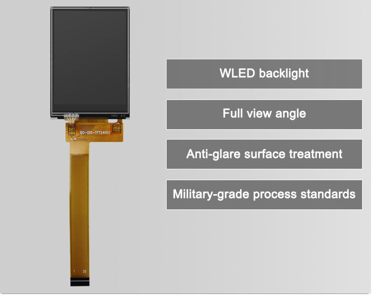 Direction de visionnement de Polcd 12 0' affichages d'écran tactile de la couleur 262k d'horloge petit 2.4inch