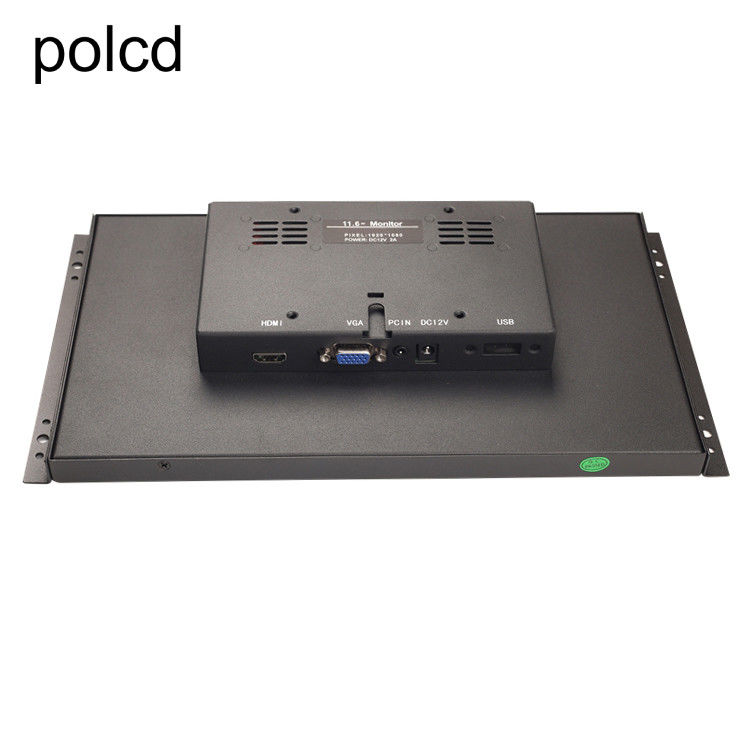 Moniteur industriel d'affichage à cristaux liquides de Polcd 11,6 de caisse en métal » avec l'écran tactile accrochant de cadre ouvert d'oreille