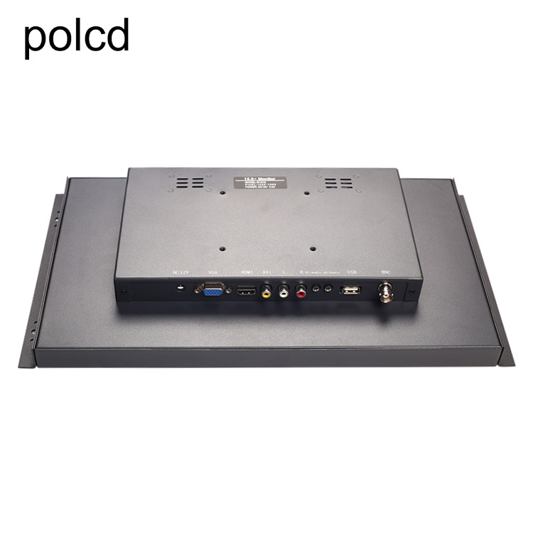 Port industriel incorporé fixé au mur d'IPS HDMI VGA de moniteur d'affichage à cristaux liquides de pouce en métal de Polcd 15,6