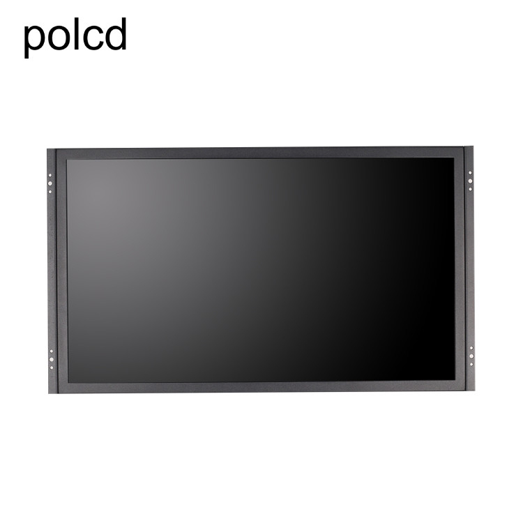 Polcd industriel caisse en aluminium en métal plat pur d'écran tactile de moniteur d'affichage à cristaux liquides de 21,5 pouces