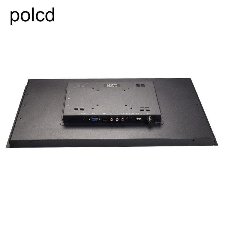 Polcd industriel caisse en aluminium en métal plat pur d'écran tactile de moniteur d'affichage à cristaux liquides de 21,5 pouces