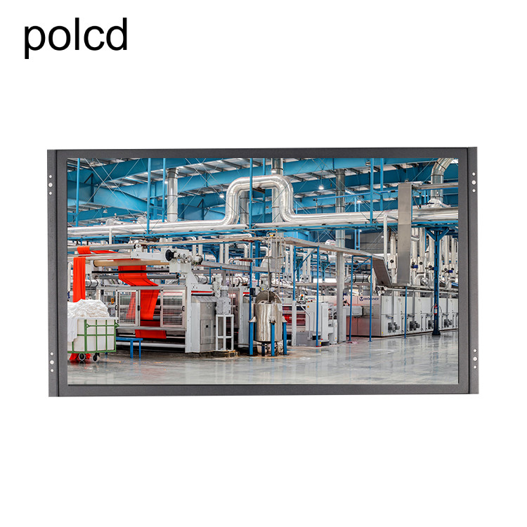 Polcd industriel caisse en aluminium en métal plat pur d'écran tactile de moniteur d'affichage à cristaux liquides de 21,5 pouces