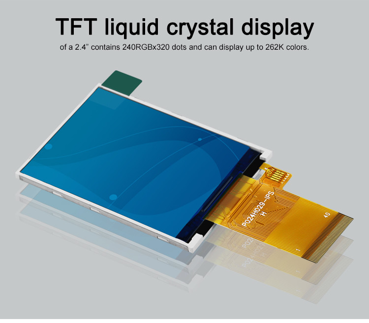 Lente de Polcd 350 2,4 affichage d'affichage à cristaux liquides d'interface de l'écran tactile 240x320 48.96mm MCU RVB de Tft de pouce