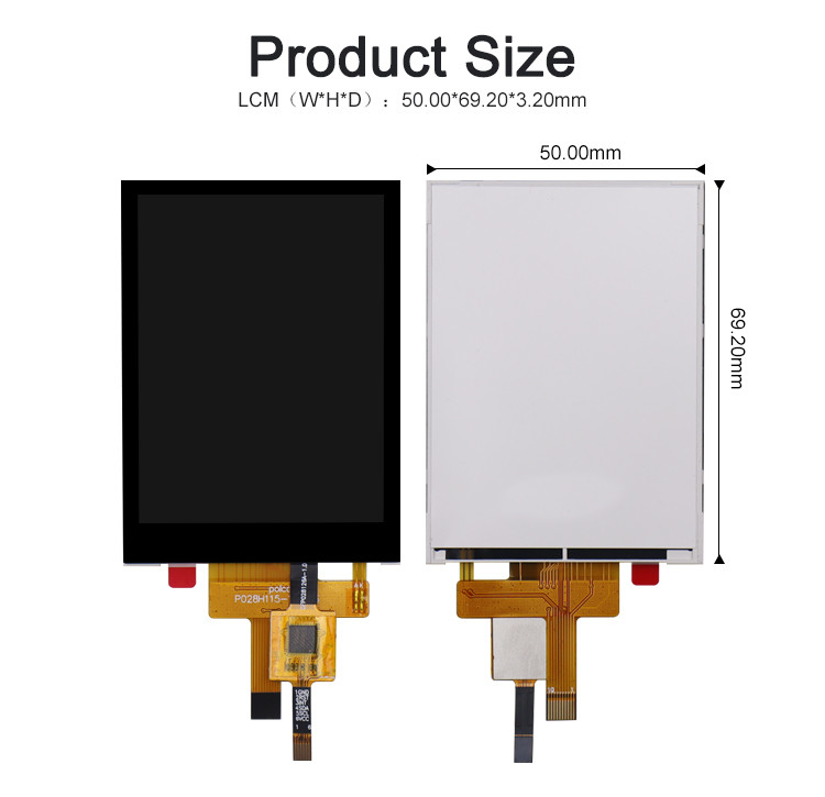2.8 pouces RGB Tft Lcd Module 240x320 4 fil résistif au toucher ou écran tactile capacitif