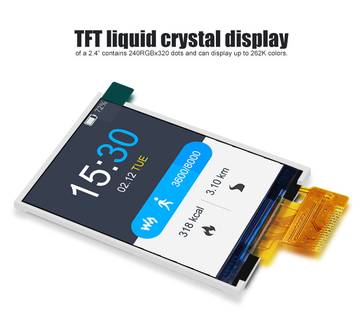 Polcd ST7789V2 HD TFT Display RoHS 2,4 Tft Spi 240x320 3 fils 2 lignes