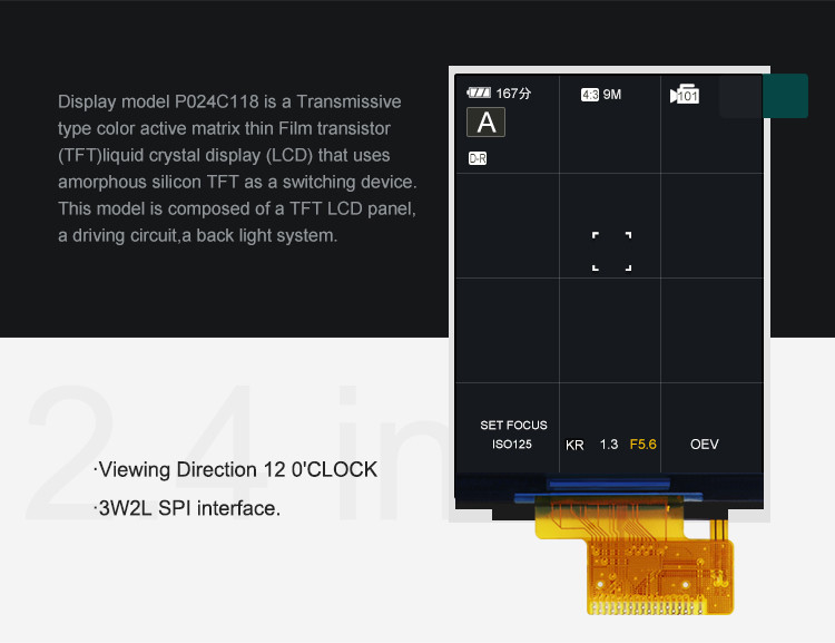 Polcd ST7789V2 HD TFT Display RoHS 2,4 Tft Spi 240x320 3 fils 2 lignes