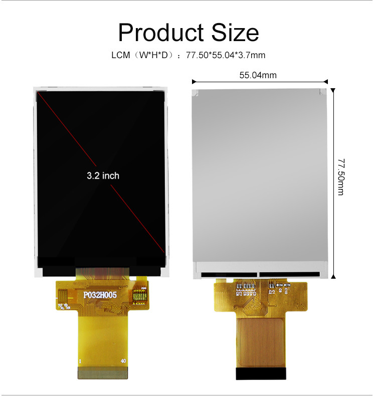 Polcd 12 0'CLOCK 3,2 pouces Tft LCD ILI9341V Module LCD TFT 240X320