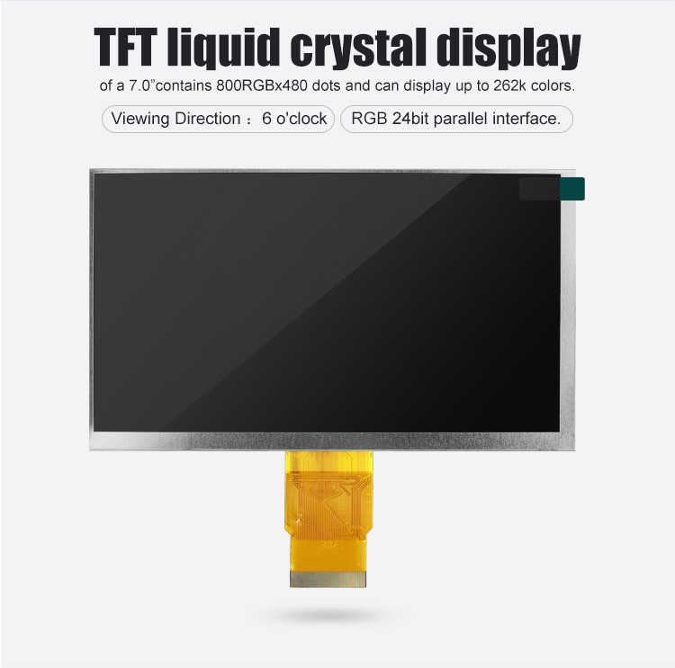 Polcd 7 pouces Tft Module 800X480 Écran IPS haute luminosité Interface RGB Panneau tactile capacitif 7 