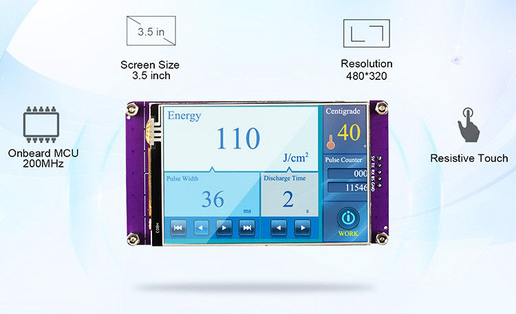 Polcd 3,5 pouces Port série Écran de commande d'instructions Modules LCD TFT Affichage HMI Écran tactile
