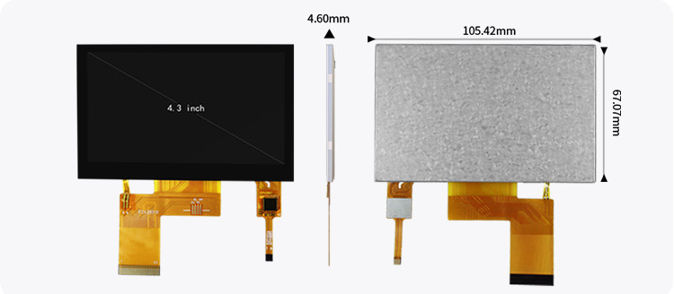 Polcd ST7262E43 Écran LCD Tft 4,3 pouces Écran tactile LCD 280 Nit 800X480