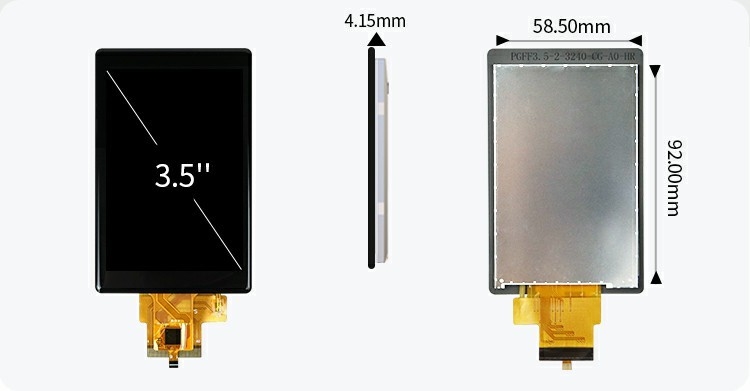 Polcd personnalisé 3,5 pouces 320x480 écran tactile 500nit ST7796U IPS Tft module d'affichage LCD