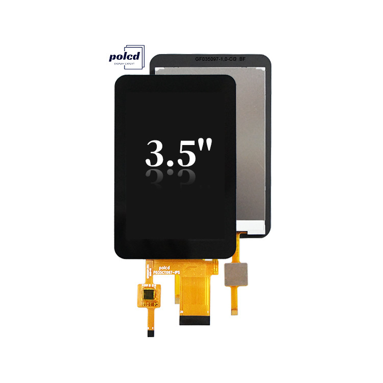 Polcd CTP 320x480 Résolution 30 épingles 3,5 pouces TFT LCD Module d'écran tactile 330 nit TN Affichage LCD en verre