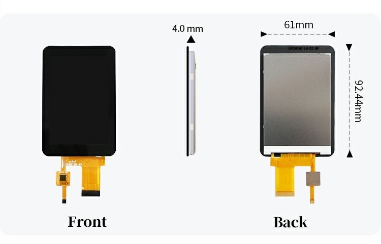 Polcd CTP 320x480 Résolution 30 épingles 3,5 pouces TFT LCD Module d'écran tactile 330 nit TN Affichage LCD en verre