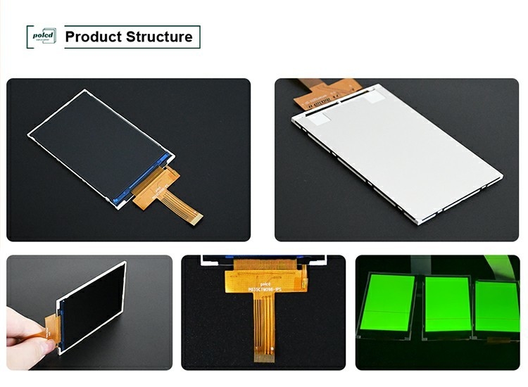 Polcd 3,5 pouces IPS TFT LCD 320*480 Ili9488 Disque IC 600:1 Modules d'affichage LCD à rapport de contraste