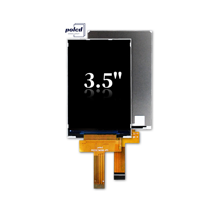 Polcd 3,5 pouces 320x480 Résolution 350nits Interface Mipi ili9488 IC Module d'affichage LCD TFT de type vertical 3,5'