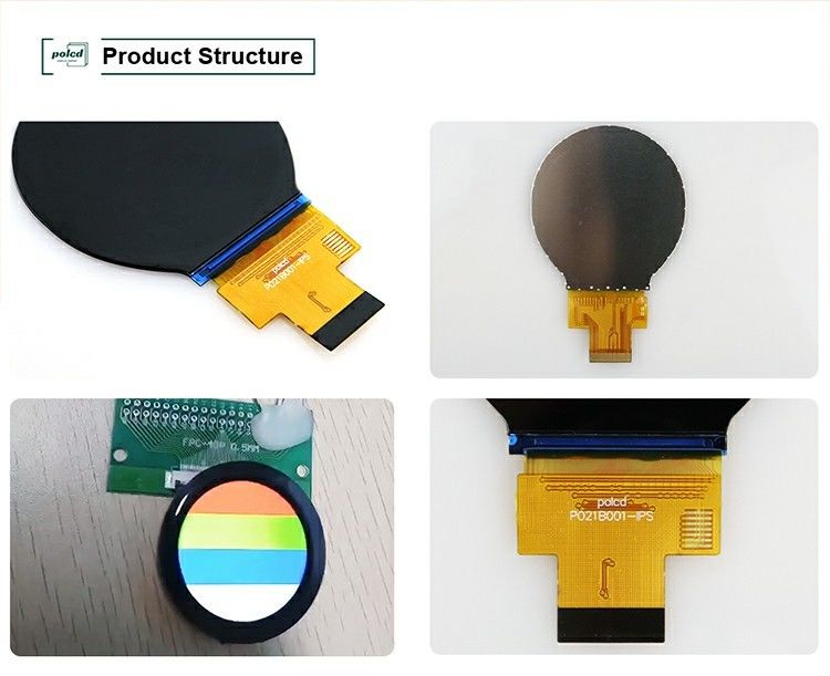 Module d'écran LCD couleur TFT IPS rond de 2,1 pouces 480x480 avec interface MIPI pour LCM et panneau