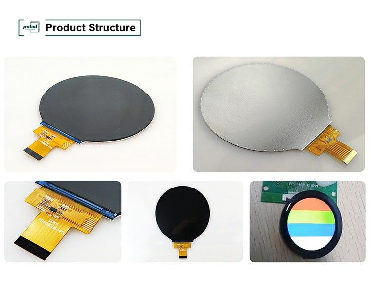 Polcd 4' LCD Module 720*720 ST7703 IPS 300 Lumière MIPI Cercle 4 pouces Panneau d'affichage TFT rond