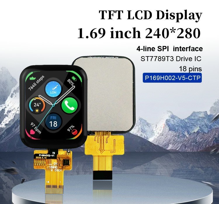Polcd écran tactile de 1,69 pouce écran LCD 240x280 interface SPI petit module TFT