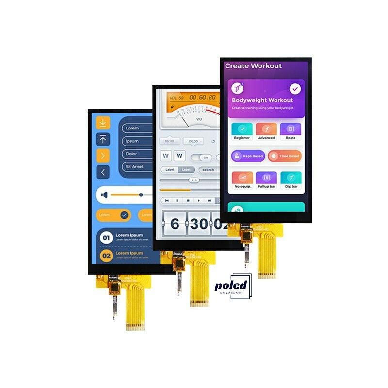 Polcd 5,5 pouces IPS TFT LCD 720x1280 Angle de vue complet avec interface MIPI Module d'affichage LCD