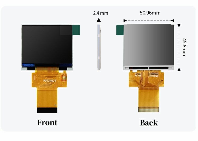 2.31 pouces 320x240 affichage LCD RGB 18 bits interface 35,06 mm IPS Écran carré