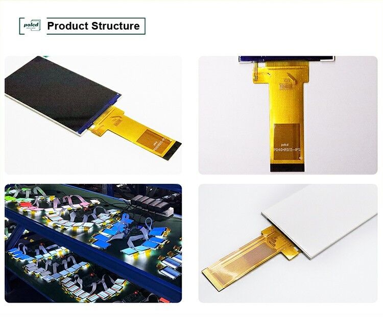 Polcd 480*800 Résolution Panneau LCD 4 pouces Interface RVB ST7701S Ic Module d'affichage LCD TFT personnalisable