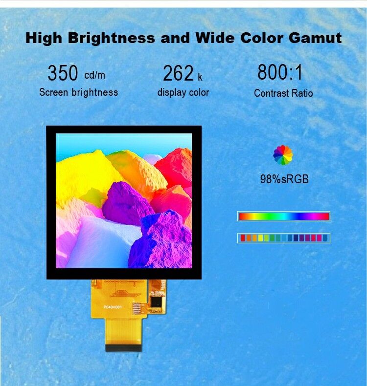 Polcd 4 pouces Panneau LCD 480*480 IPS Affichage LCD haute luminosité Interface RGB Module LCD TFT