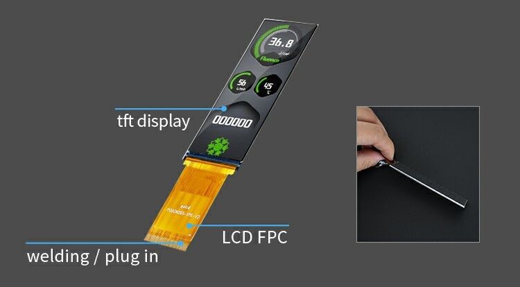 Polcd petit écran TFT-LCD de 3,0 pouces 268*800 RGB Interface industrielle IPS tout angle de vue