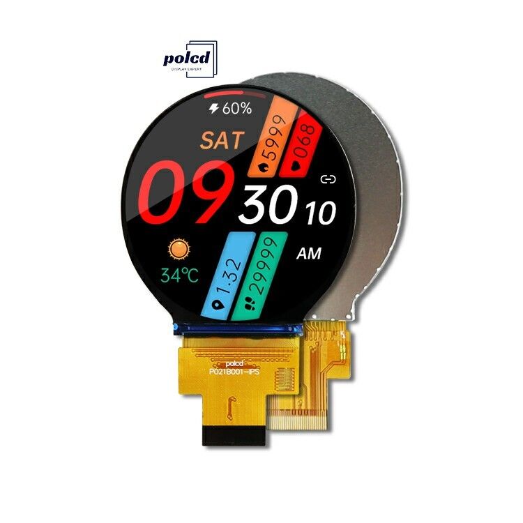 Polcd 2,1 pouces IPS petit écran LCD rond 480*480 interface Mipi ST7701S Cercle