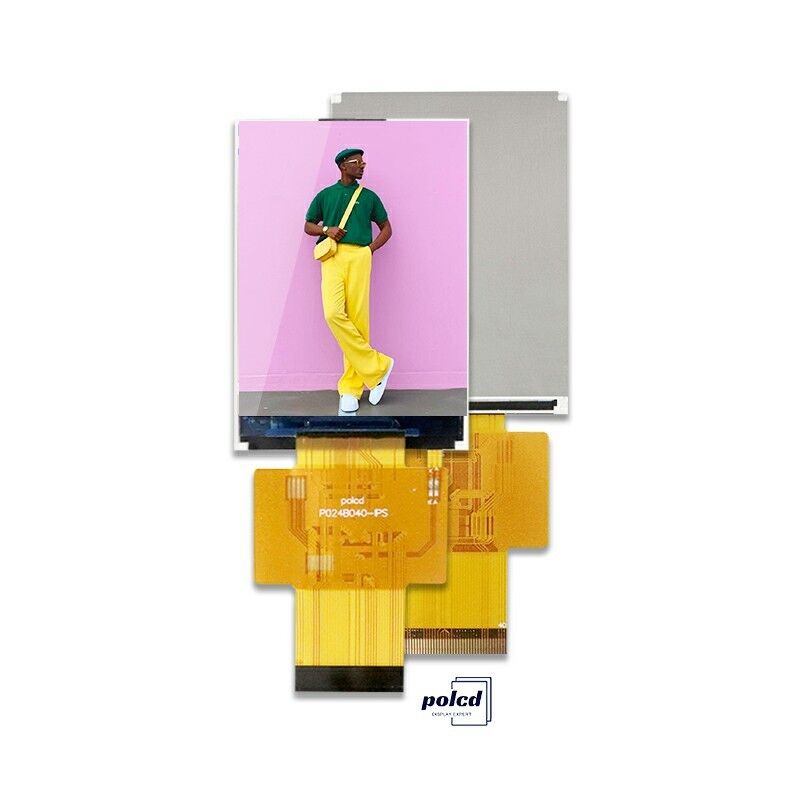 Polcd écran LCD IPS de 2,4 pouces haute luminosité 450 nit MCU ST7789V 240x320 Résolution TFT