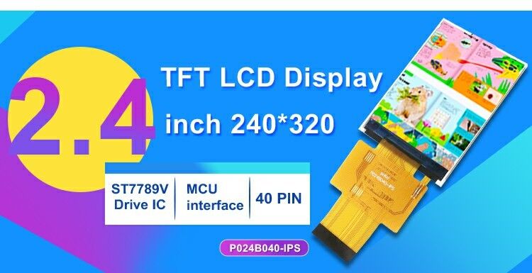 Polcd Mini 2,4 pouces IPS TFT Module d'affichage LCD 40 broches Panneau d'écran LCD de petite taille 240x320