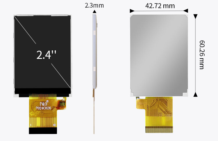 Polcd 3.3V Alimentation LCM Écran Tactile Affichage 2.4 pouces Module LCD Panel