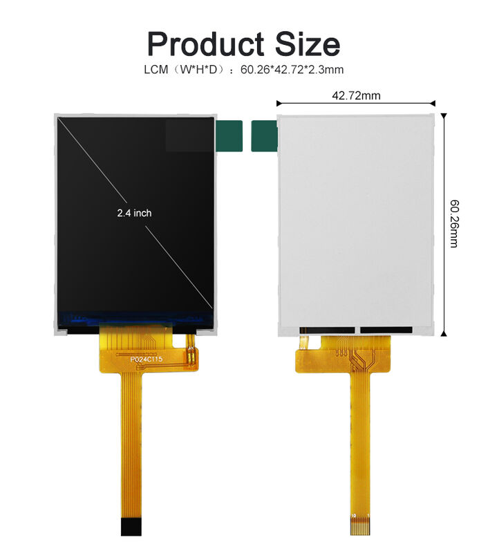 Polcd 260 Nit HD TFT Affichage 240X320 4 fils interface SPI LCD Tft 2,4 pouces