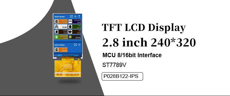 Écran TFT Polcd 2,8 pouces 240x320 pixels IPS, panneau 37 broches MCU ST7789V, module LCD TFT