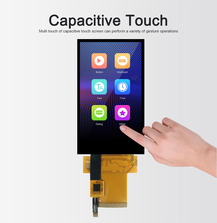 Polcd 3,97 pouces 480*800 Résolution 50 broches Interface MCU haute luminosité Module d'affichage LCD TFT tactile