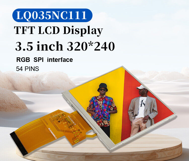 Polcd LQ035NC111 Module de panneau LCD de 3,5 pouces 320x240 RGB SPI Couleur d'interface 54 broches Affichage TFT LCM carré