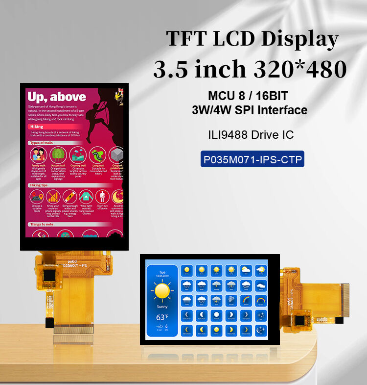 Écran tactile capacitif en verre Polcd 3,5 pouces IPS 320x480 pour produits électroniques