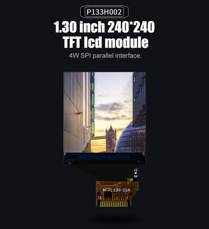 Fabricant d'écrans LCD carrés Polcd, petite taille, 240*240, interface SPI, écran LCD IPS TFT de 1,3 pouce