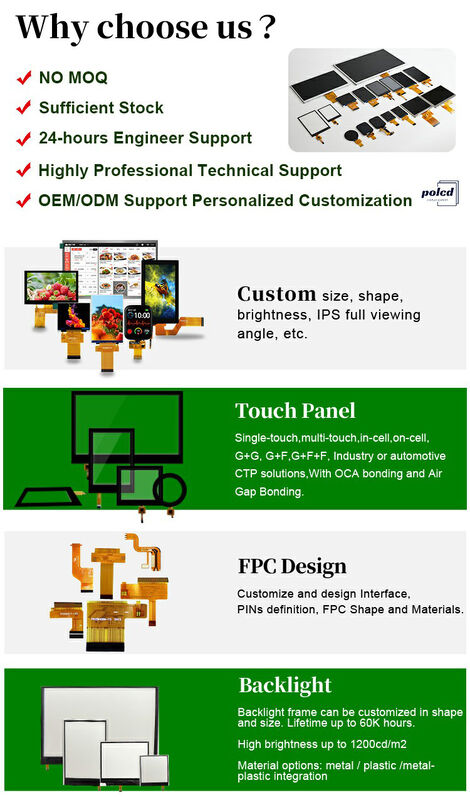 Polcd en gros, affichage à cristaux liquides de 2,4 pouces 240x320 QVGA ST7789V2 SPI