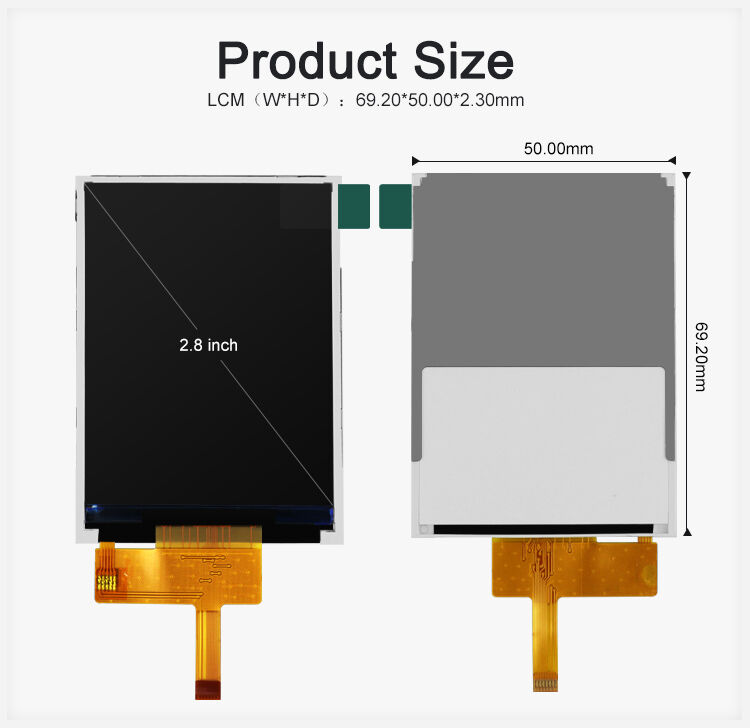 Module d'affichage LCD graphique TFT à résolution de 2,8 pouces Polcd 240*320 Spi