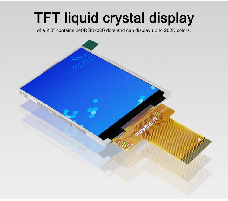 Polcd 2.8 pouces TFT Module 240x320 Résolution SPI MCU interface ILI9341v TFT Transmissive 2.8 