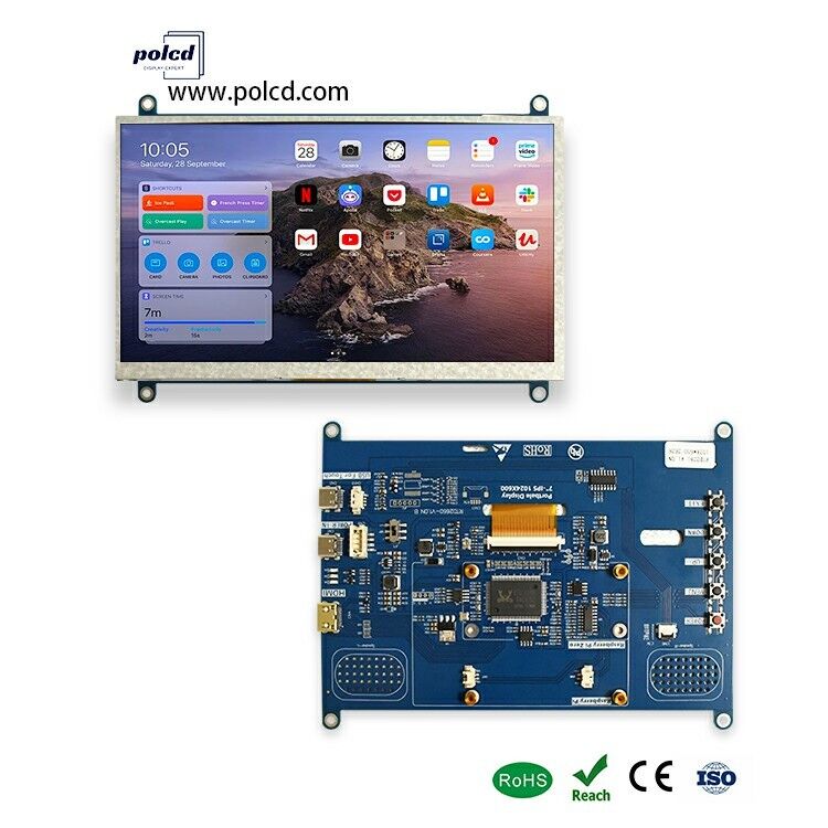 Polcd 7 pouces carte de pilote LCD universelle multi-fonction Mini carte de contrôle H-D-M-I pour écran LCD TFT 1024x600