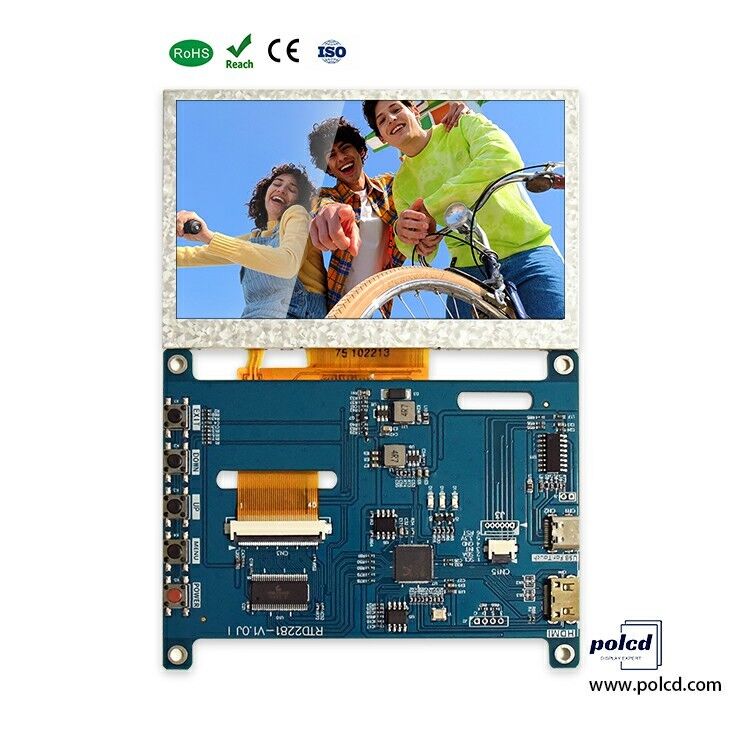 Polcd 4.3 5 pouces carte de contrôle HD-MI multifonctionnelle carte de pilote LCD tactile universelle pour écran IPS Raspberry Pi