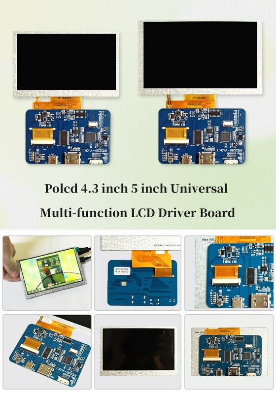 Polcd RTD2281 Plaque de pilotage LCD 5 4,3 pouces HDM-I 800x480 Écran tactile TFT Module d'affichage pour Raspberry Pi