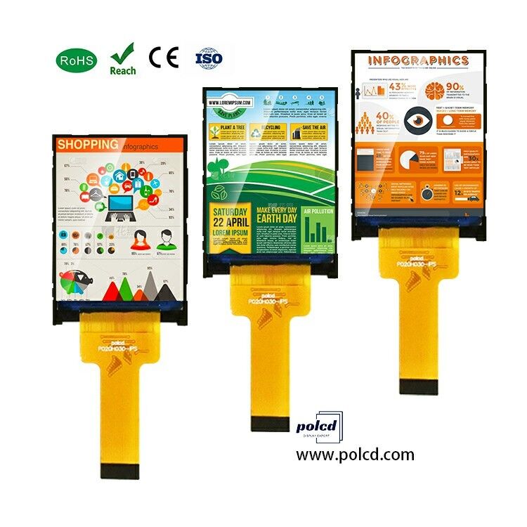 Polcd 2 pouces 240*320 IPS Écran Transmissif ST7789V 300 nit Interface MCU à 20 broches TFT Module LCD Affichage