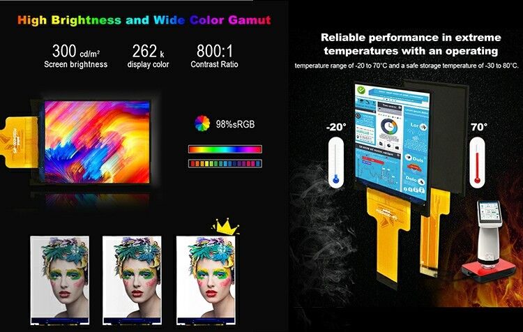 Affichage à cristaux liquides Polcd 2.0 pouces Mini Full Color ST7789 MCU IPS Full Angle View 240x320 Module LCD TFT
