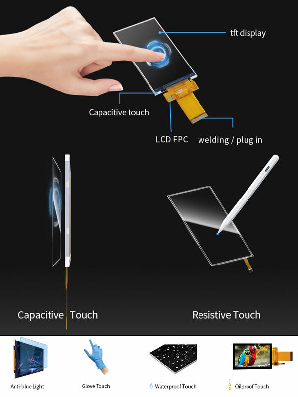 Écran LCD IPS TFT tactile capacitif SPI 3,5 pouces 320x480 avec pilote ILI9488 Polcd pour produits électroniques
