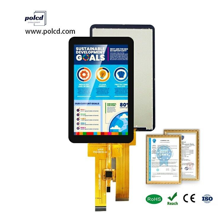 Polcd 4 Inch 480*800 Mipi Interface IPS TFT LCD Display with GT911 Capacitive Touch Panel Module
